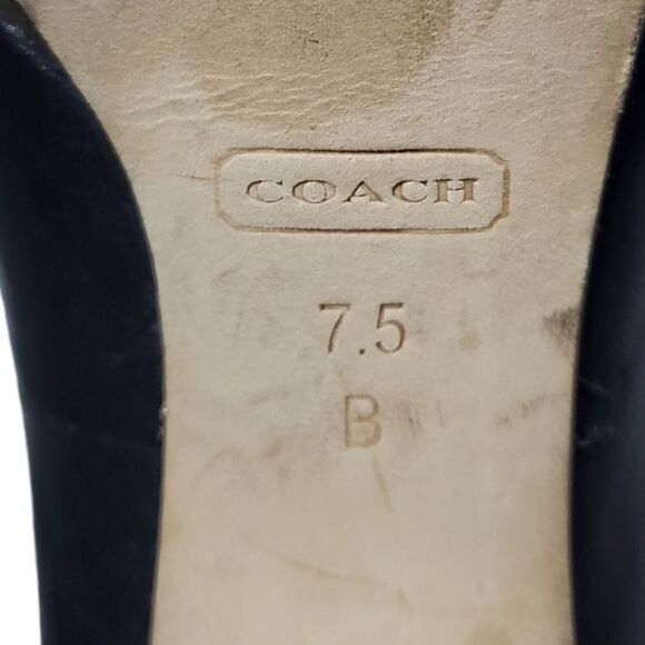 COACH black heels 71/2 - Picture 5 of 9